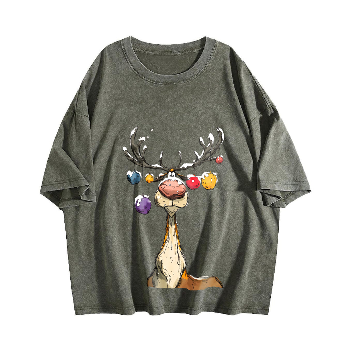 Reindeer Vintage Washed T-Shirt - product view