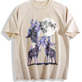 Three Wolf Vintage Washed T-Shirt - Beige