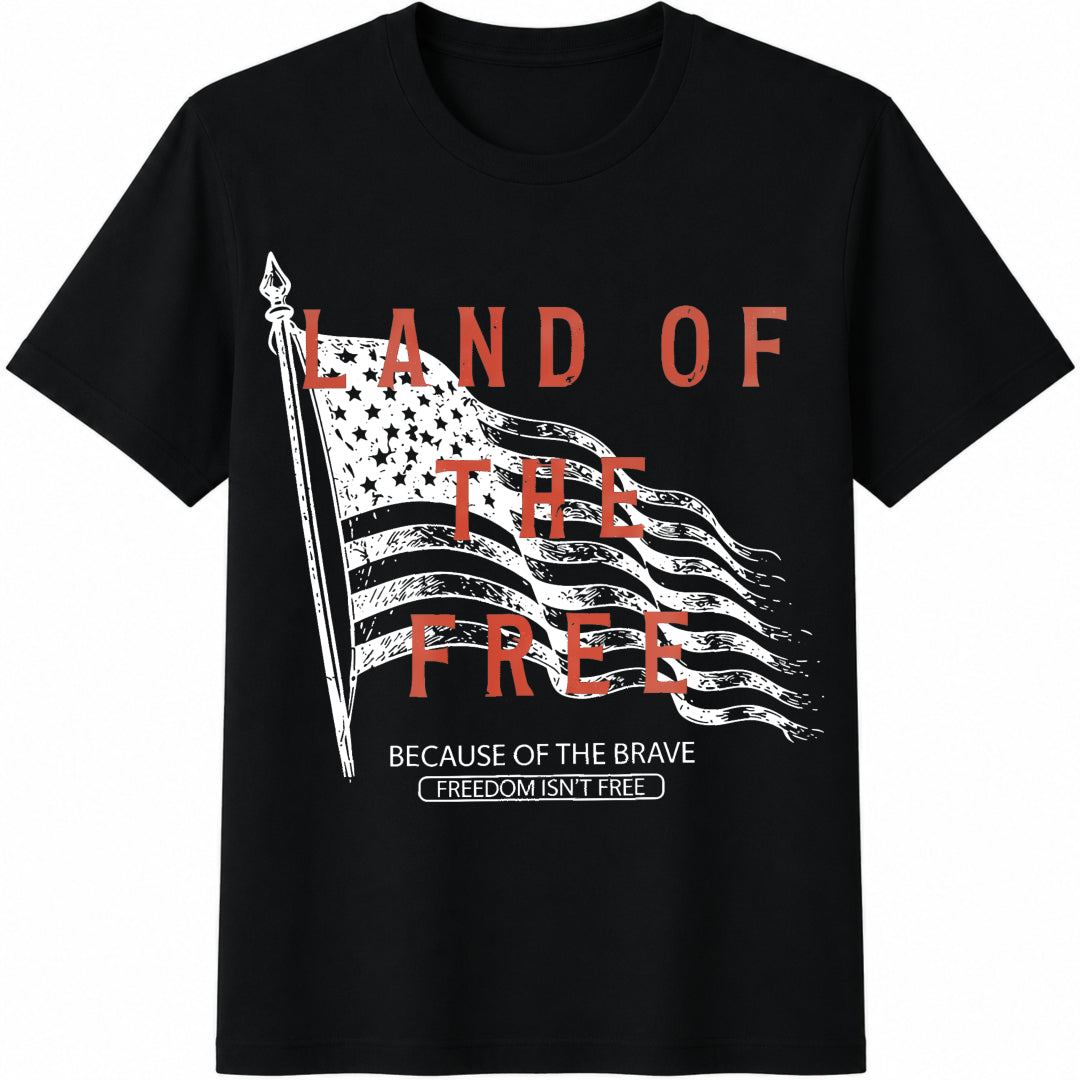 USA Cotton T-Shirt - Black