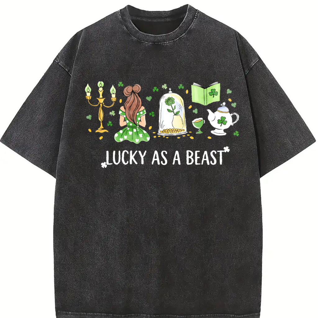 Comfort Colors St. Patrick’s Day T-shirt, Lucky As Graphic Tee, Fairy Tale Watercolor Shirt, Enchanted Rose Irish Holiday Top