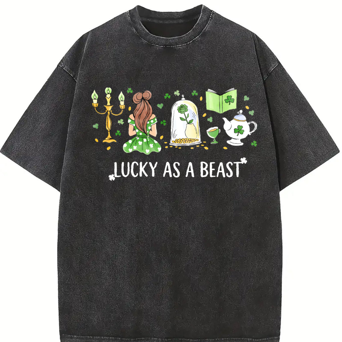Comfort Colors St. Patrick’s Day T-shirt, Lucky As Graphic Tee, Fairy Tale Watercolor Shirt, Enchanted Rose Irish Holiday Top