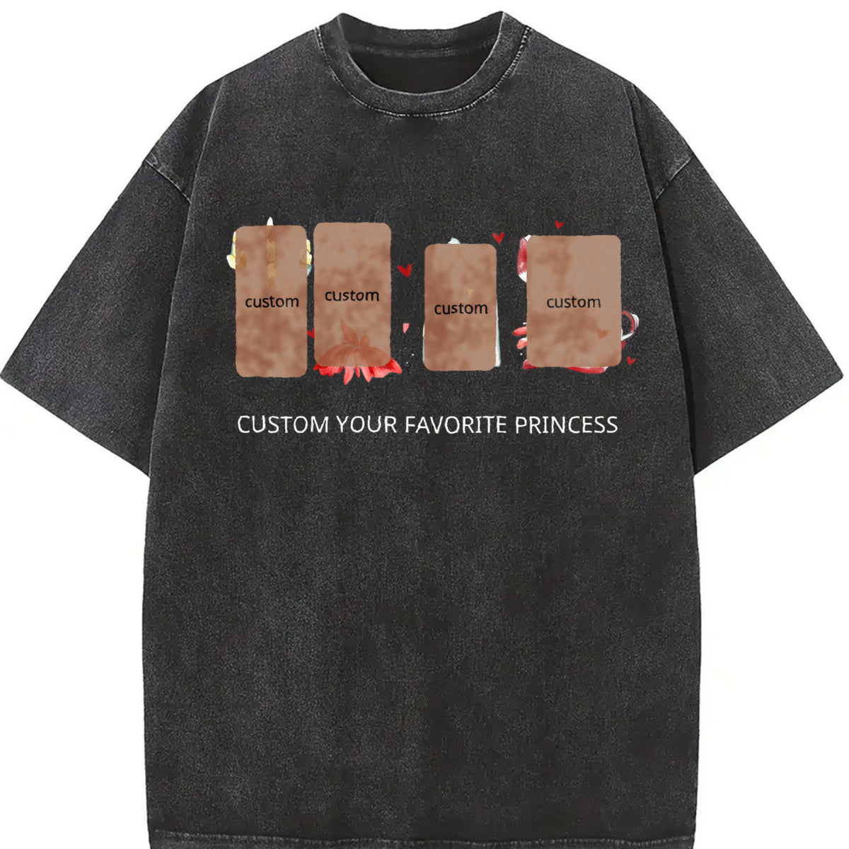 [Pls Note 1-15] Comfort Colors Custom Princess Graphic T-Shirt, Girly Aesthetic Girls Trip Tee Love Outfit Womenswear Cotton Streetwear