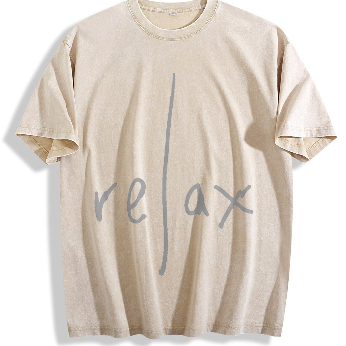 Lelax Vintage Washed T-Shirt - Beige