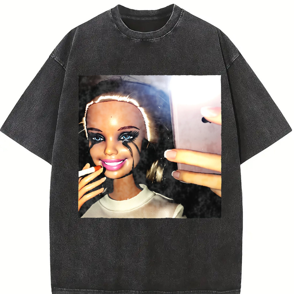 Funny Printed Design Unisex Oversized Crew neck T-Shirt & Sweatshirt,High-Quality Print,Casual Comfort Breathable Long Sleeve for Streetwear Fashion Men and Women's Top Daily Wear 07092