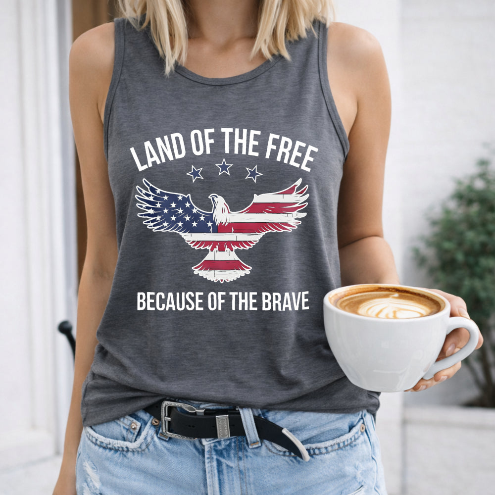 Land Of The Free Because Of The Brave Women's Tank Top - product view