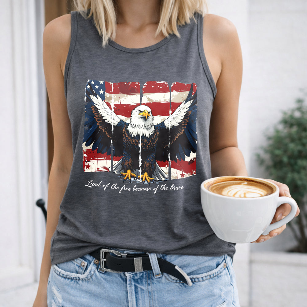 America Land Of The Free Because Of The Brave Women's Tank Top - product view