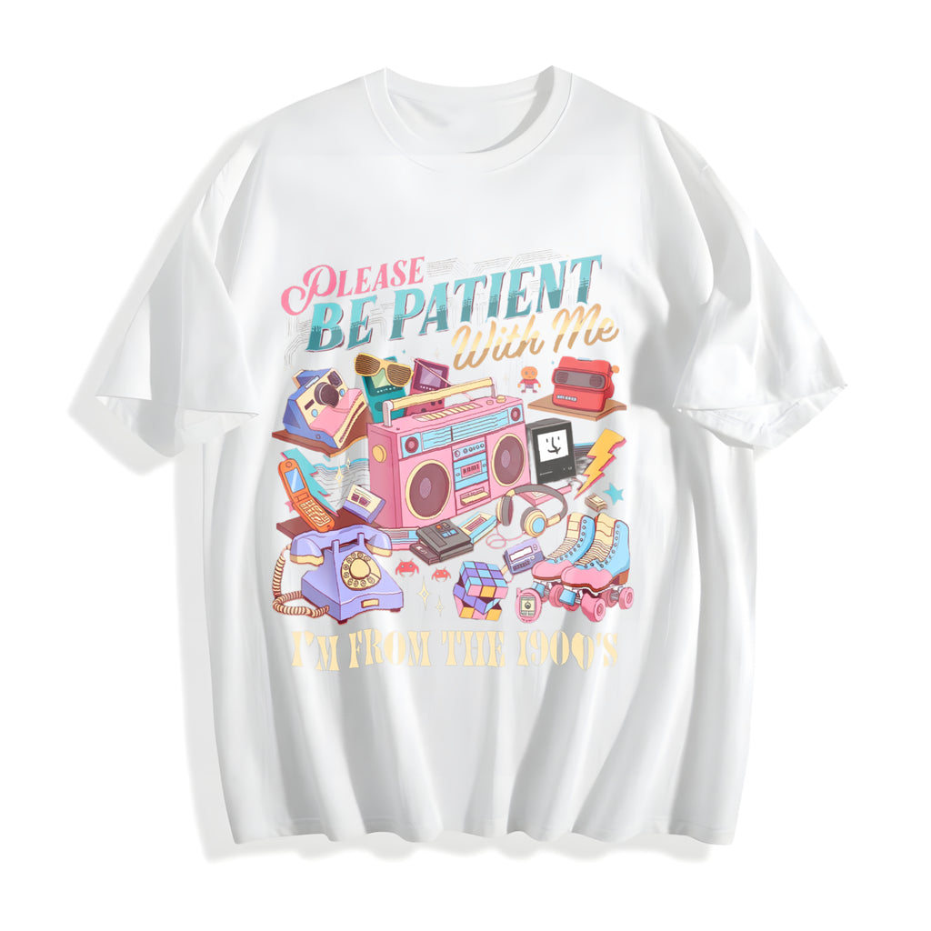 Funny 90s Throwback Cotton T-Shirt - product view