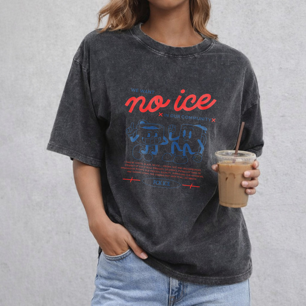 No ICE Front & Back Shirt, Retro Abolish ICE Comfort Colors Tee, Human Rights Protest Graphic T-shirt