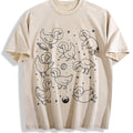 Geese In Space 90s Vintage Washed T-Shirt - Beige