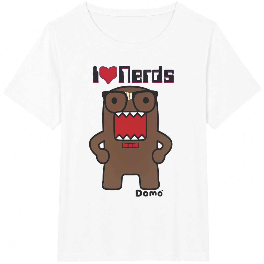 I Love Nerd Domo Cute Anime Funny Otaku Fan Cotton T-Shirt - product view