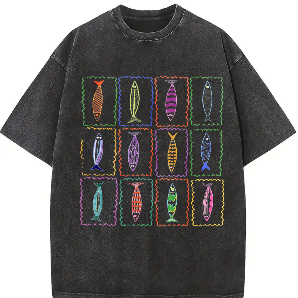 Comfort Colors Sardines Tin Fish 90s Shirt Tomato Girl Tee Ocean Oversized Trendy Graphic Tshirt Summer Coastal Grandma Fisherman Aesthetic