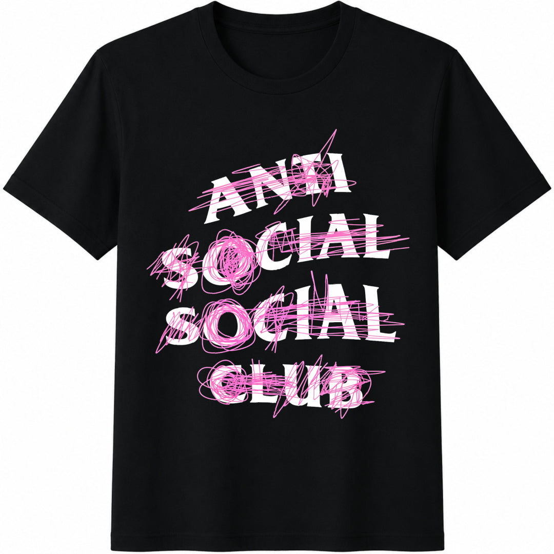 Anti Social Club Cotton T-Shirt - Black
