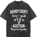 Grundy County Auction Vintage Inspired Concert Tshirt, 90s Country Music Tee, Western Boho Retro Music Band T-Shirt Top Womenswear Streetwear Casual
