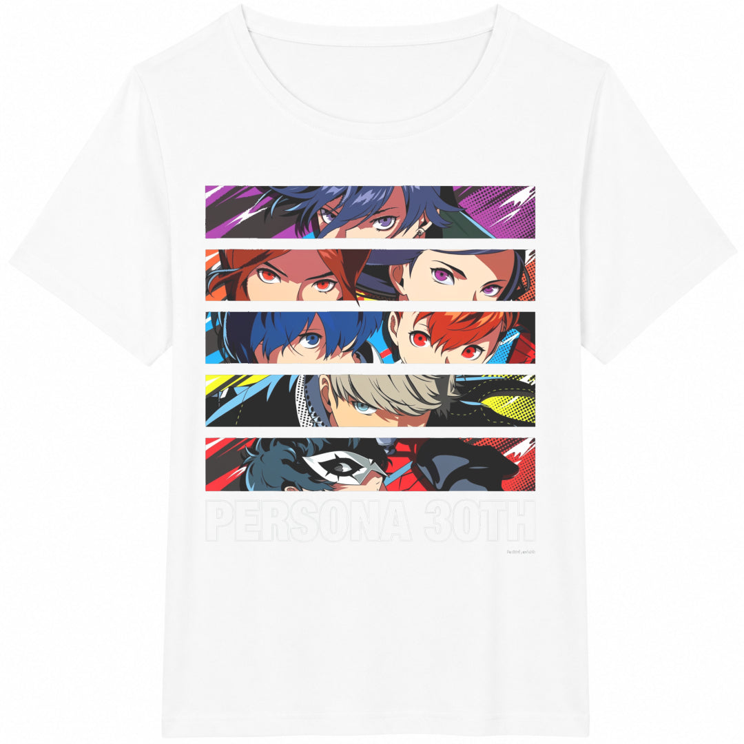 Atlus Persona 30th Protagonist Series Hero Line Up Cotton T-Shirt - product view