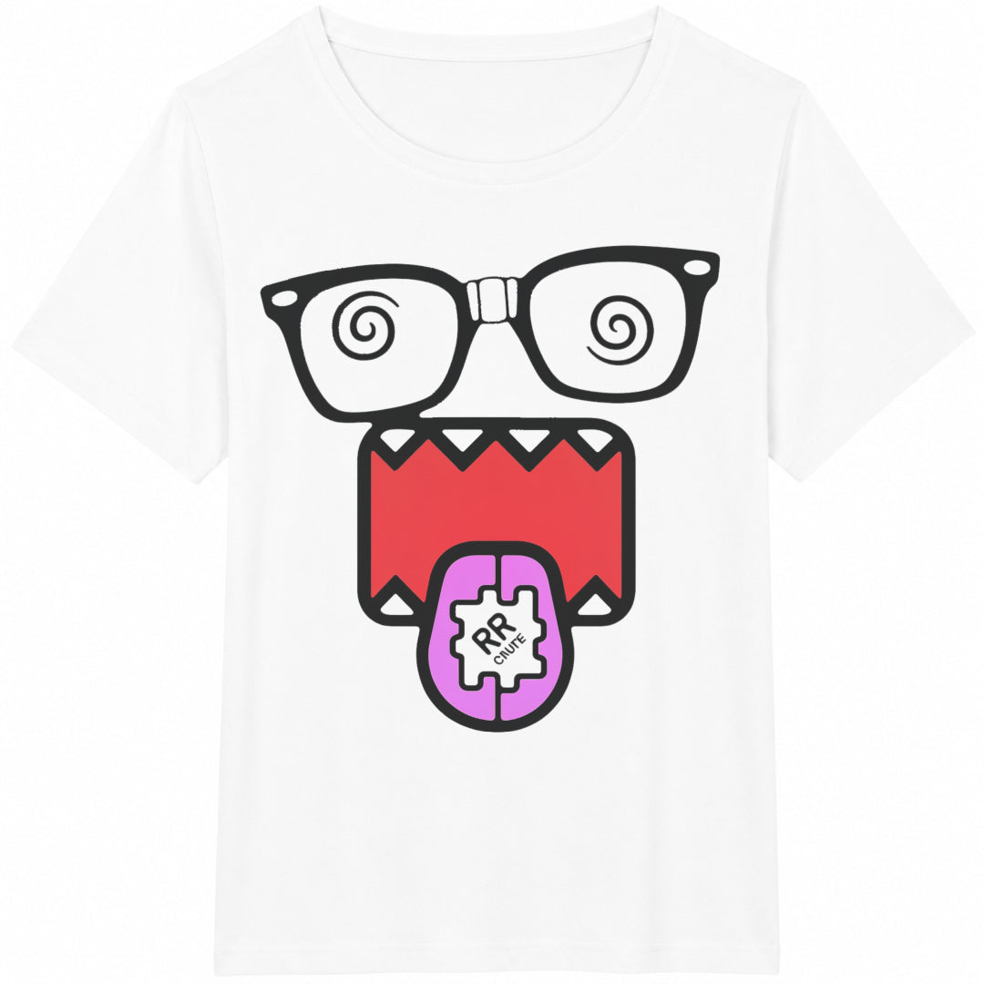 Dizzy Domo Ku Cartoon - With Playful Domo Ku Cotton T-Shirt - product view