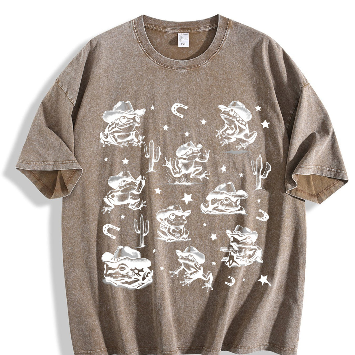Cowboy Frogs Western Cowboy Vintage Washed T-Shirt - product view