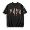 Leopard Mama Cotton T-Shirt - Black