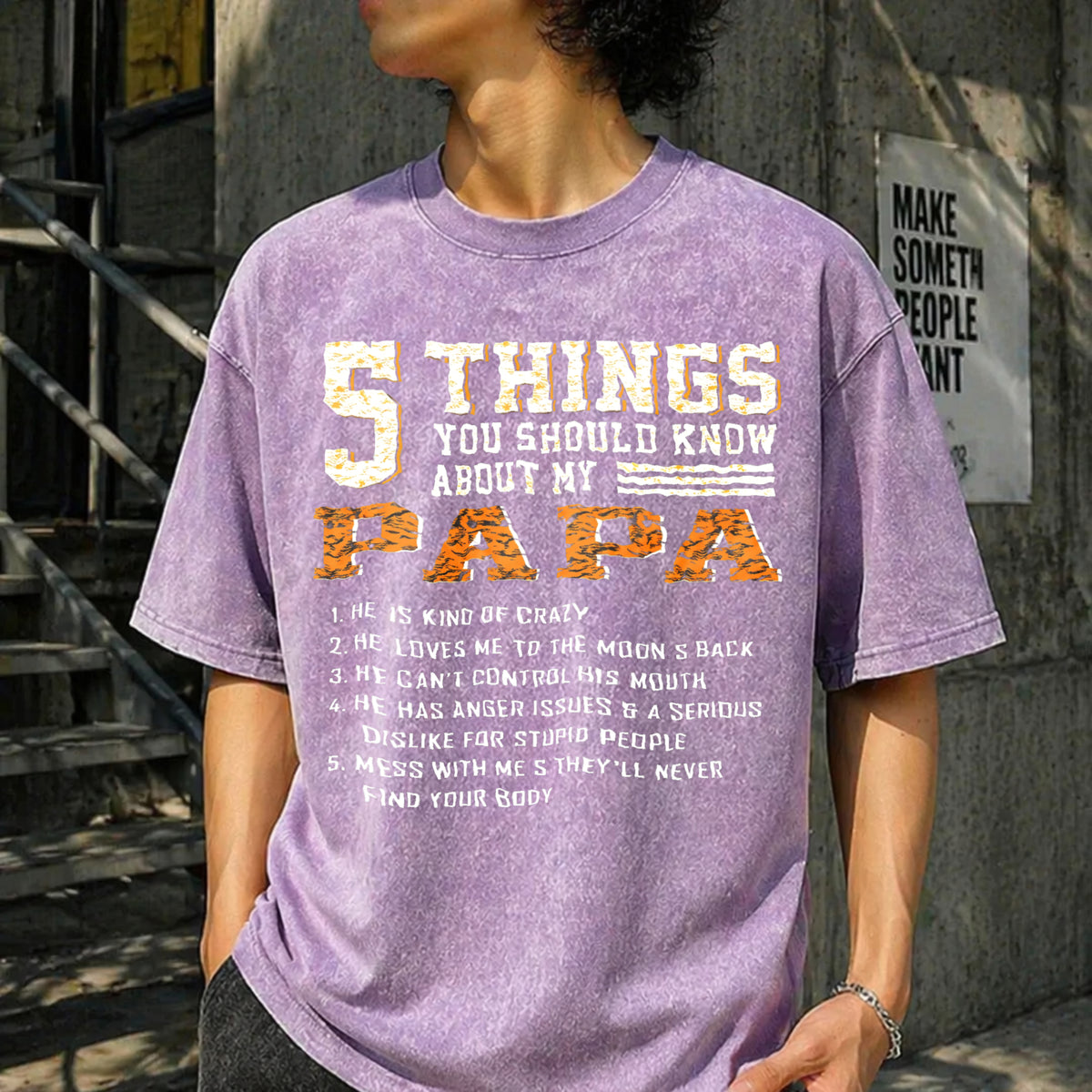 Father's Day Vintage Washed T-Shirt - product view