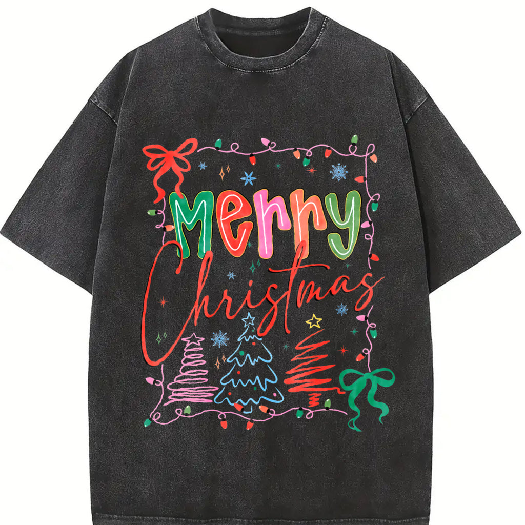 Christmas Coquette Sweatshirt, Preppy Merry and Bright Sweater, Bow Christmas Tree Shirt, Trendy Traditional Xmas Graphic Sweatshirt
