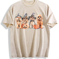 Goldendoodle Halloween Vintage Washed T-Shirt - Beige