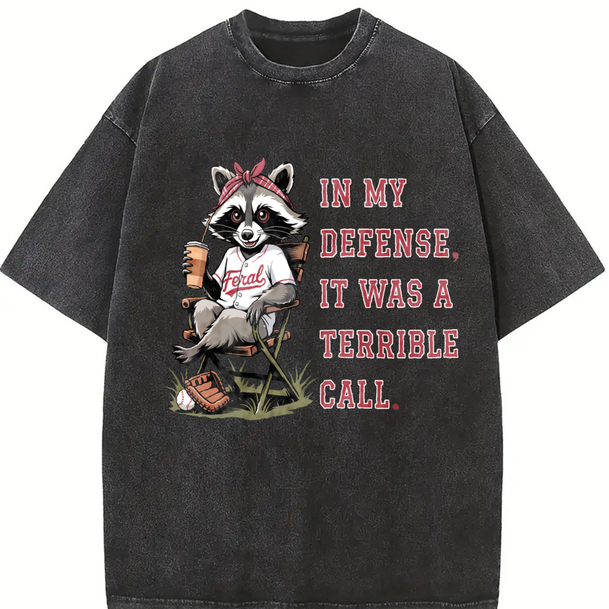Feral Baseball Mom Tshirt, Funny Racoon Game Day Shirt, Feral Baseball Mama T-Shirt, Softball Mom Tee, Team Mom Sport Gift Top Womenswear Casual