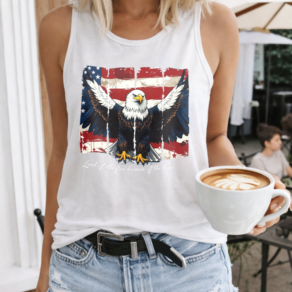 America Land Of The Free Because Of The Brave Women's Tank Top - product view