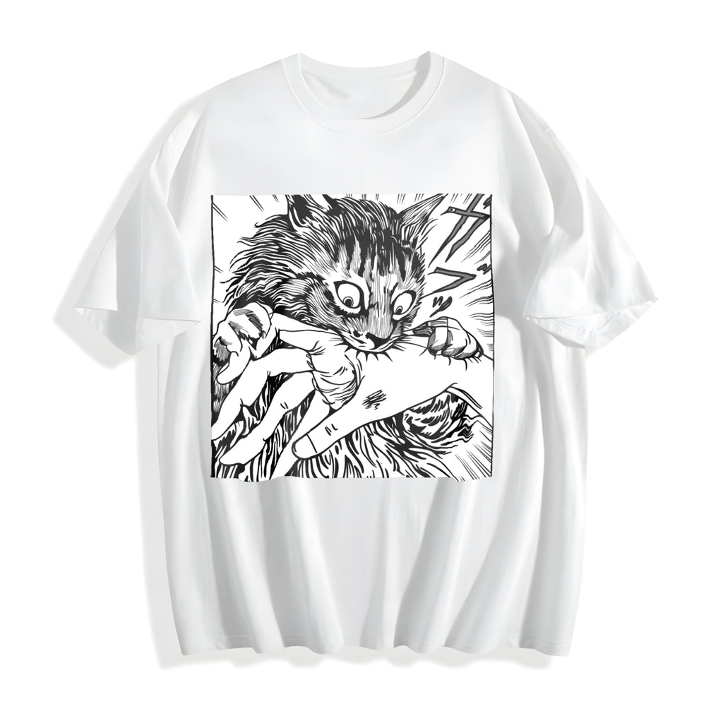 Cat Bite Cotton T-Shirt - product view