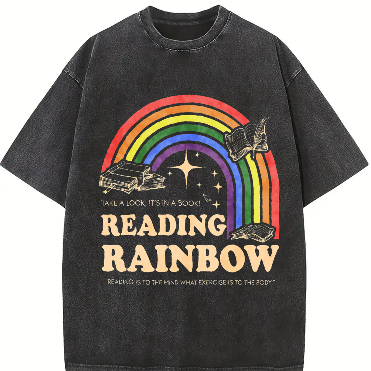 Reading Rainbow Tshirt, Retro Librarian Shirt, Teacher Appreciation, Retro Rainbow School Tee, Book Lover Gift, Bookworm
