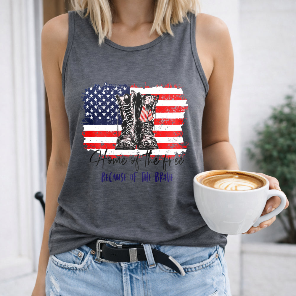 Home Of The Free Because Of The Brave Women's Tank Top - product view