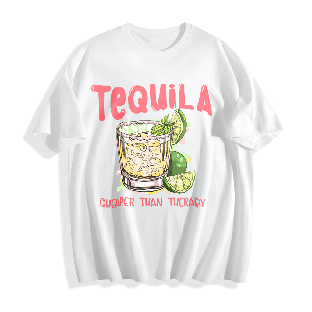 Tequila Funny Drinking Cotton T-Shirt - product view
