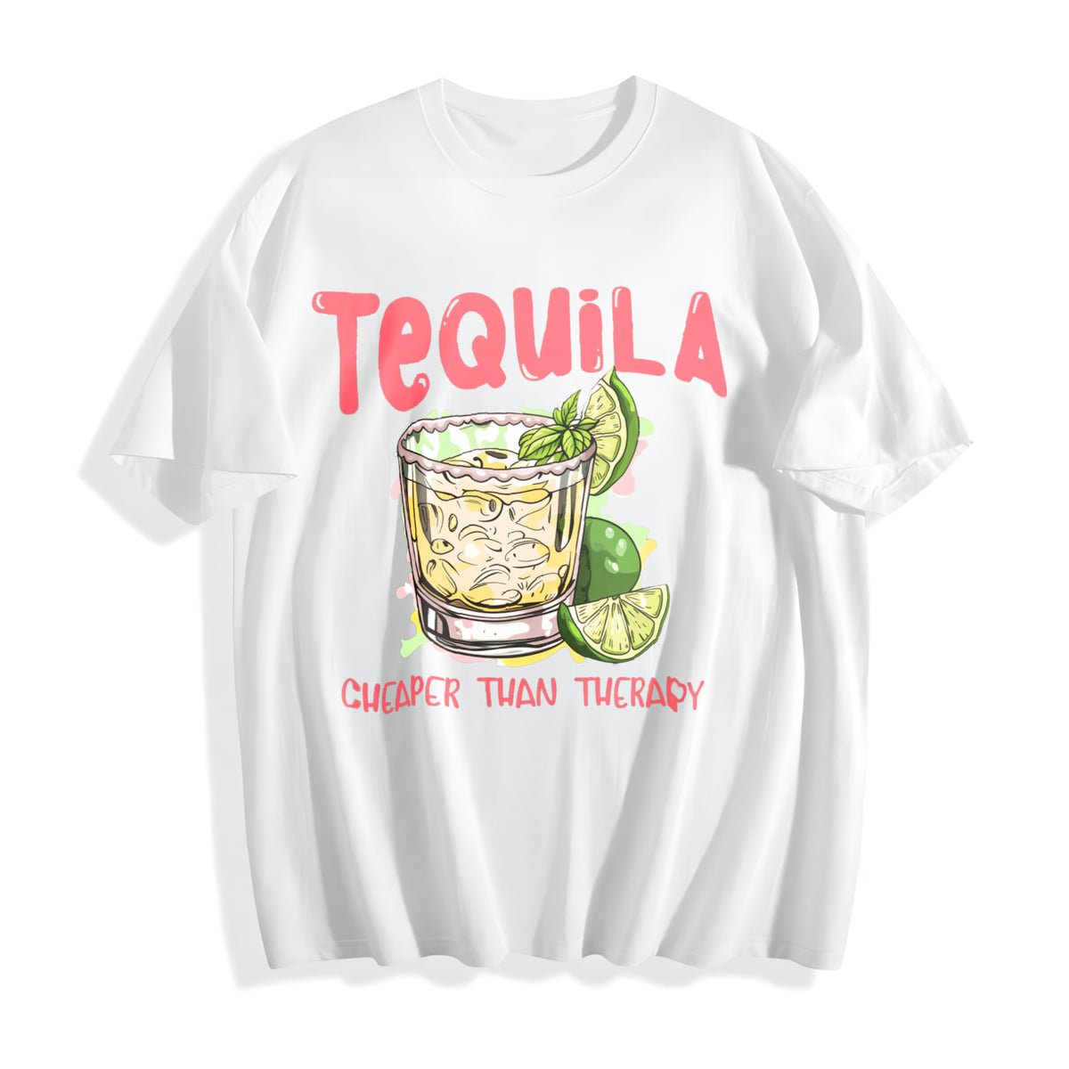 Tequila Funny Drinking Cotton T-Shirt - product view