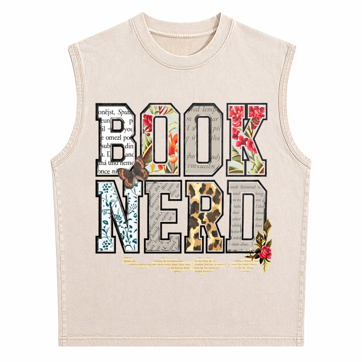 Book Nerd Bookish Lover For Booktok Librarian Idea Men's Washed Tank Top - product view