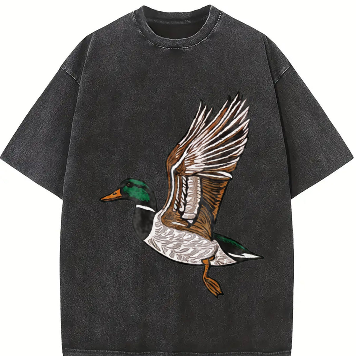 Embroidered Duck Comfort Colors Tshirt, Animal Lover Shirt, Embroidery Tee, Embroidered Gift Duck Shirt