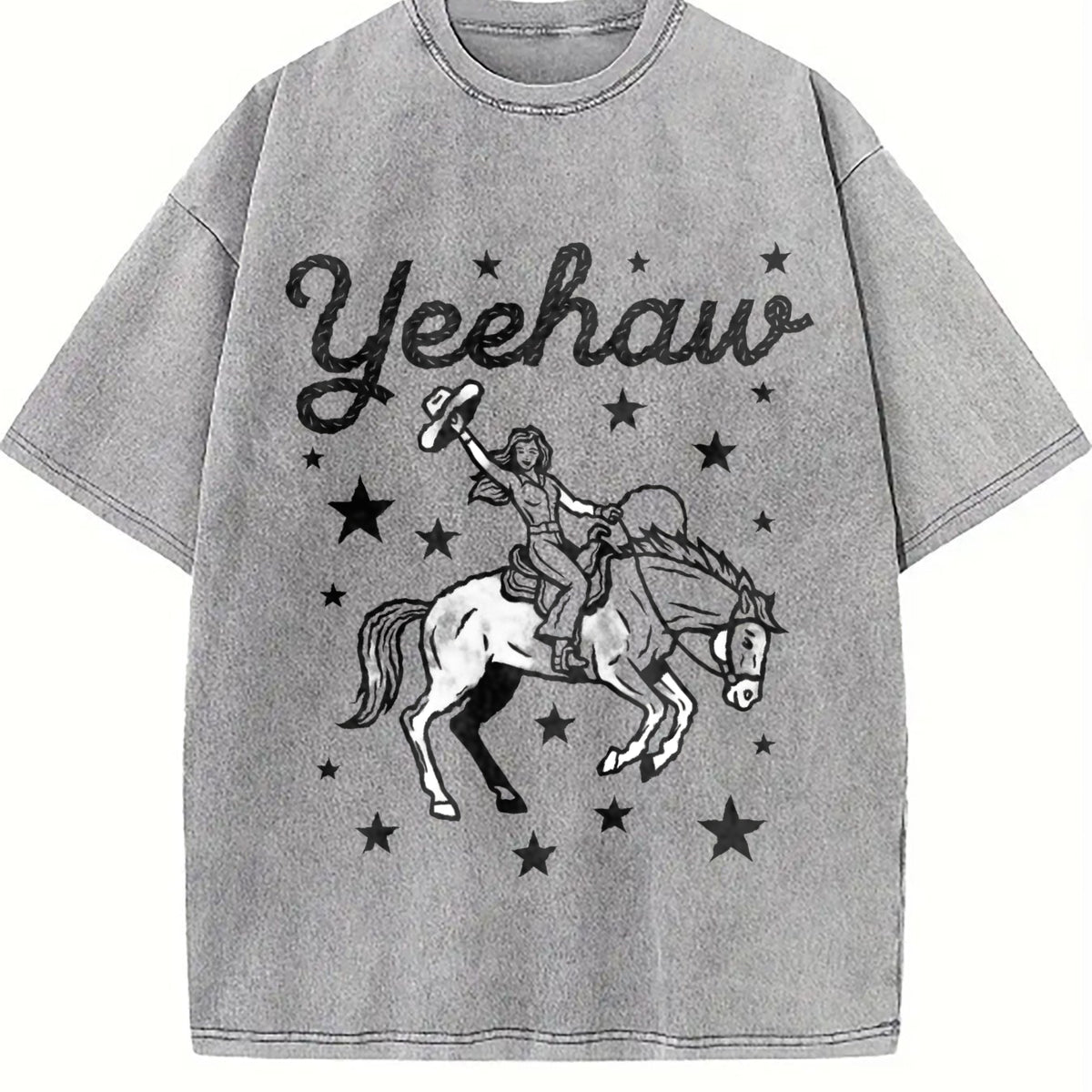Yeehaw Cowgirl Rodeo Vintage Washed T-Shirt - product view