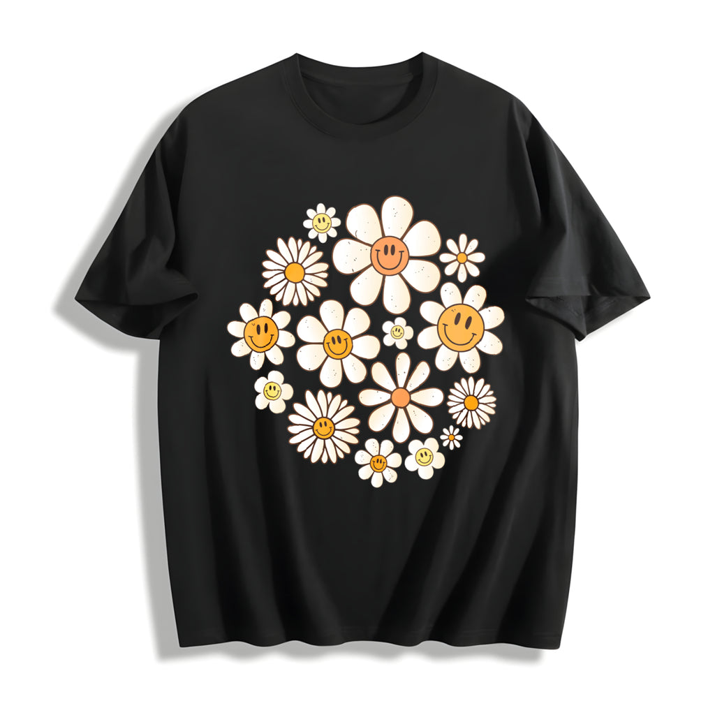 Flowers Cotton T-Shirt - product view