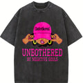 100% Cotton Unisex Unbothered Sassy Black Woman African American Afro Queen T-Shirt Casual Top