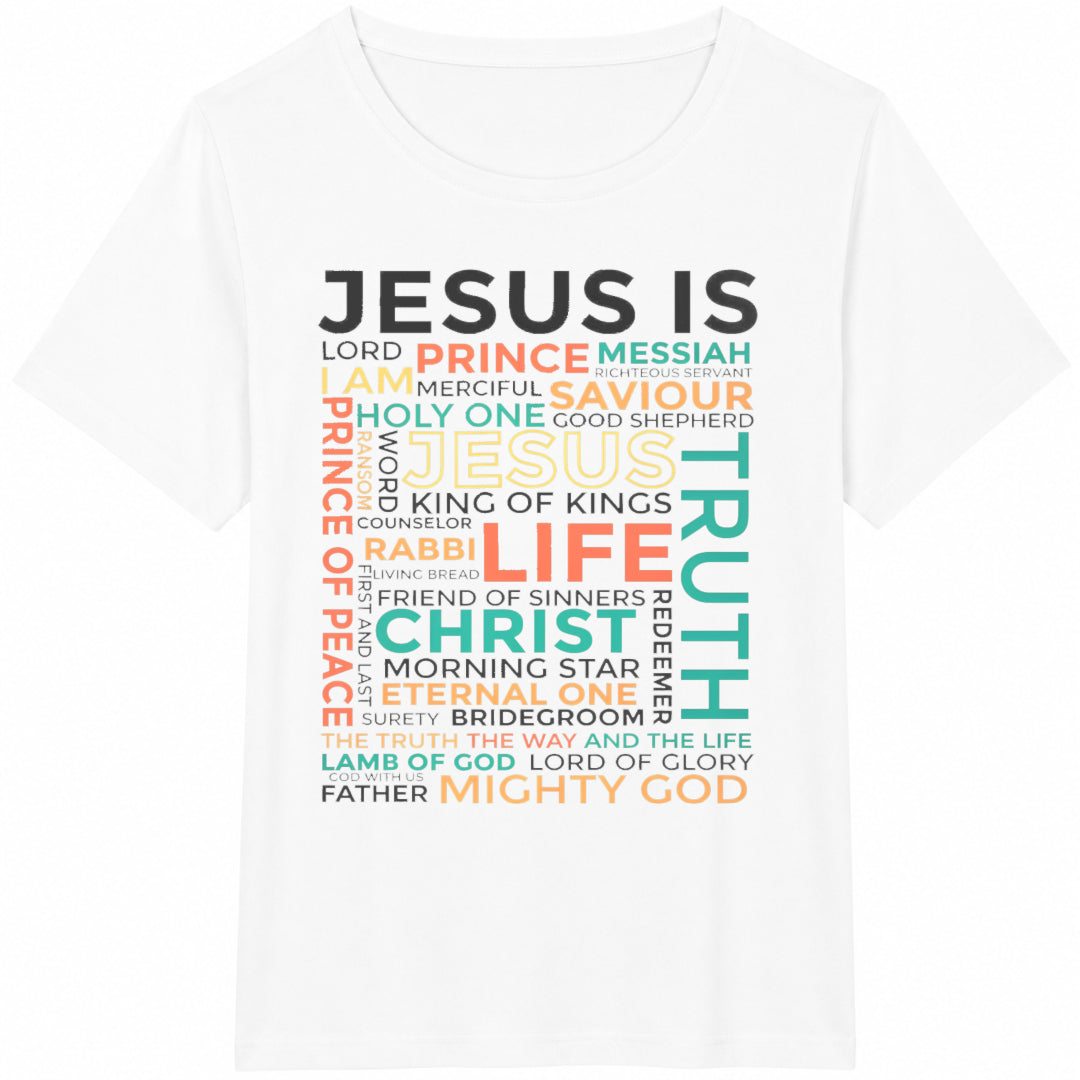 Faith - Inspirational Christian With Brightly Colored Cotton T-Shirt - product view