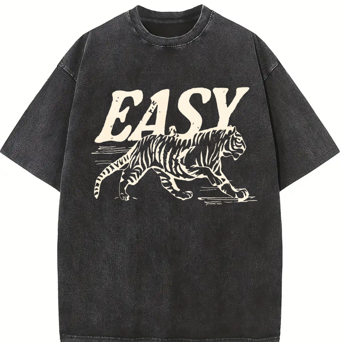 Comfort Colors Vintage Easy Tiger Graphic T-shirt, Retro Esy Tiger T-shirt, Unisex Oversized Boho Aesthetic T-shirt