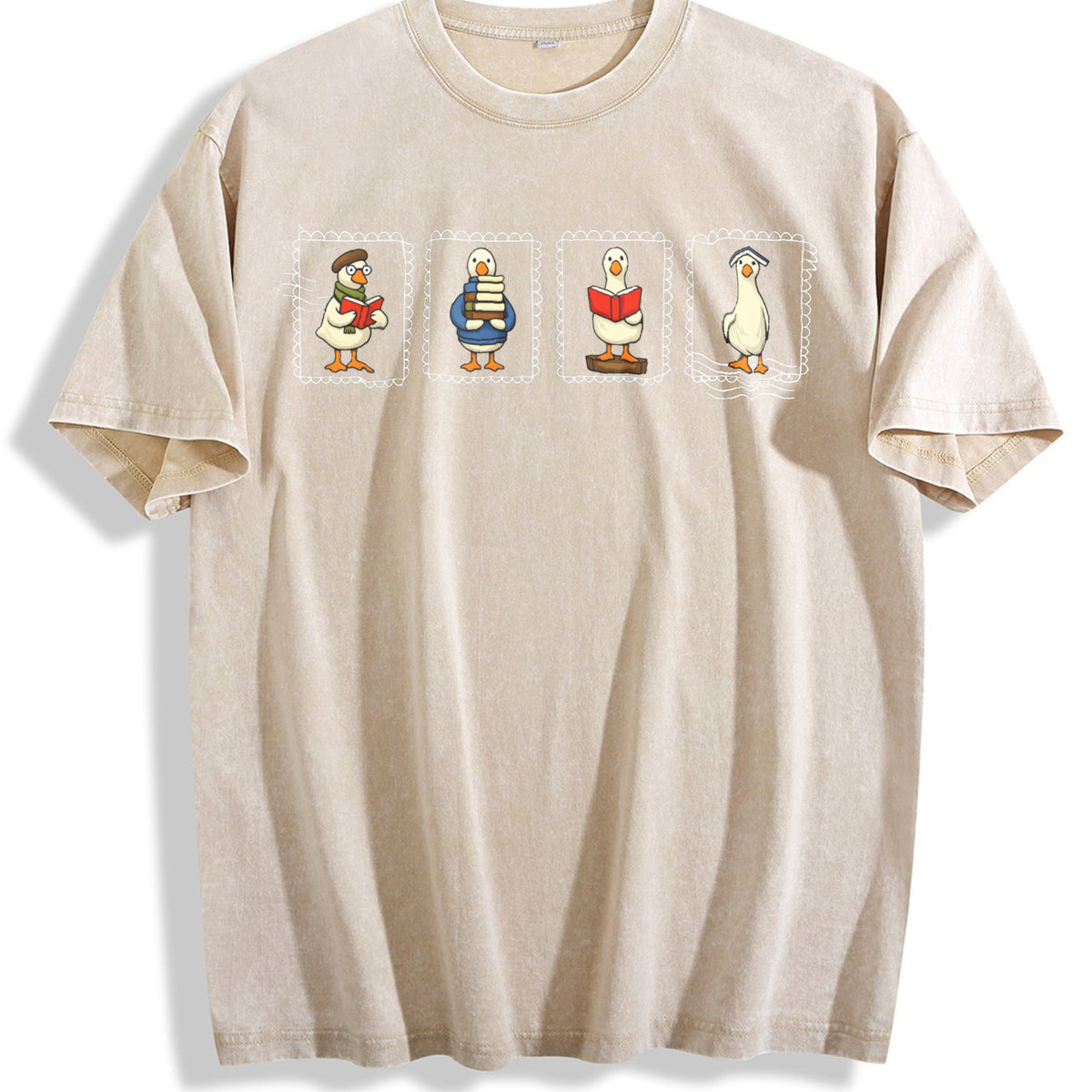 Reading Vintage Washed T-Shirt - Beige