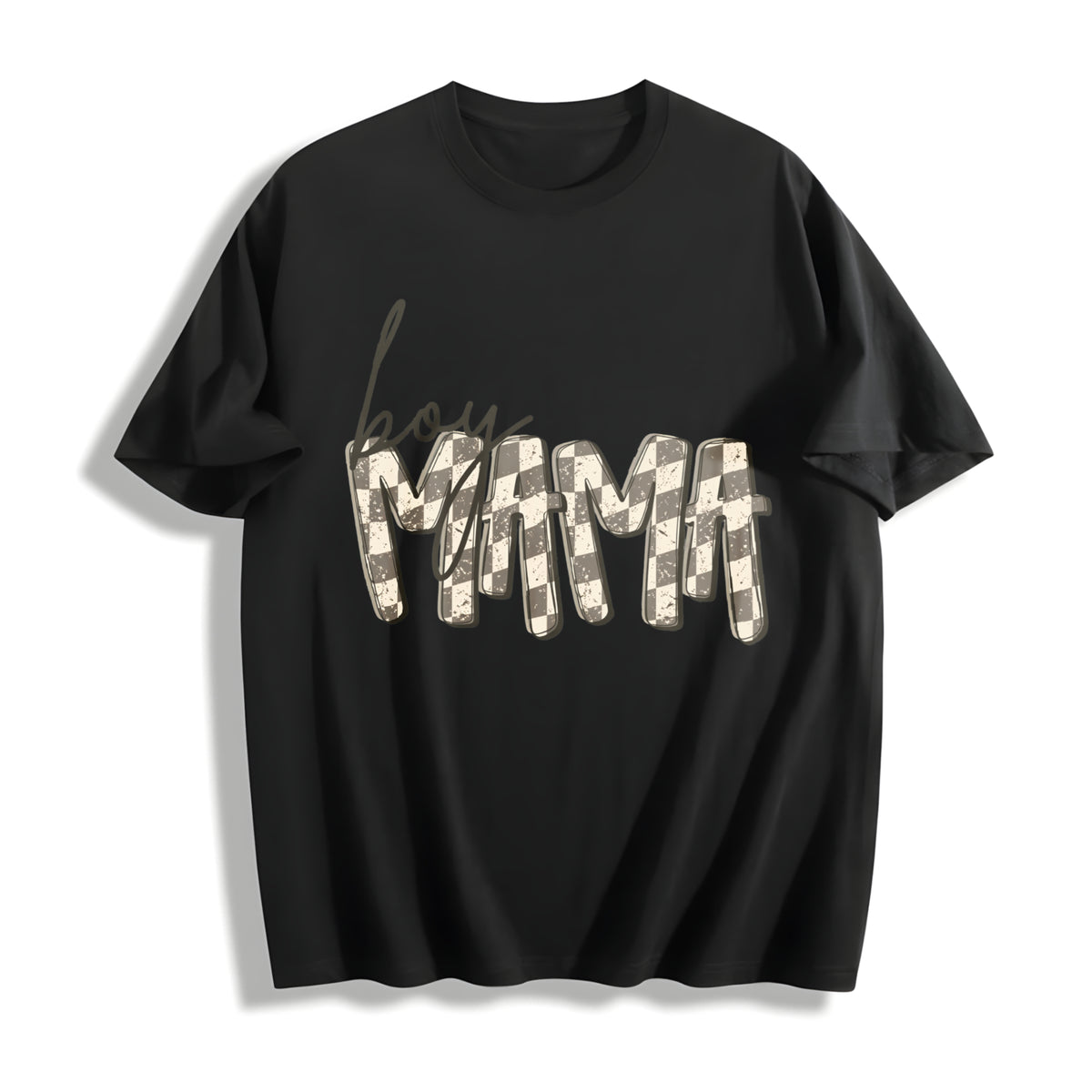 Boy Mama Cotton T-Shirt - Black