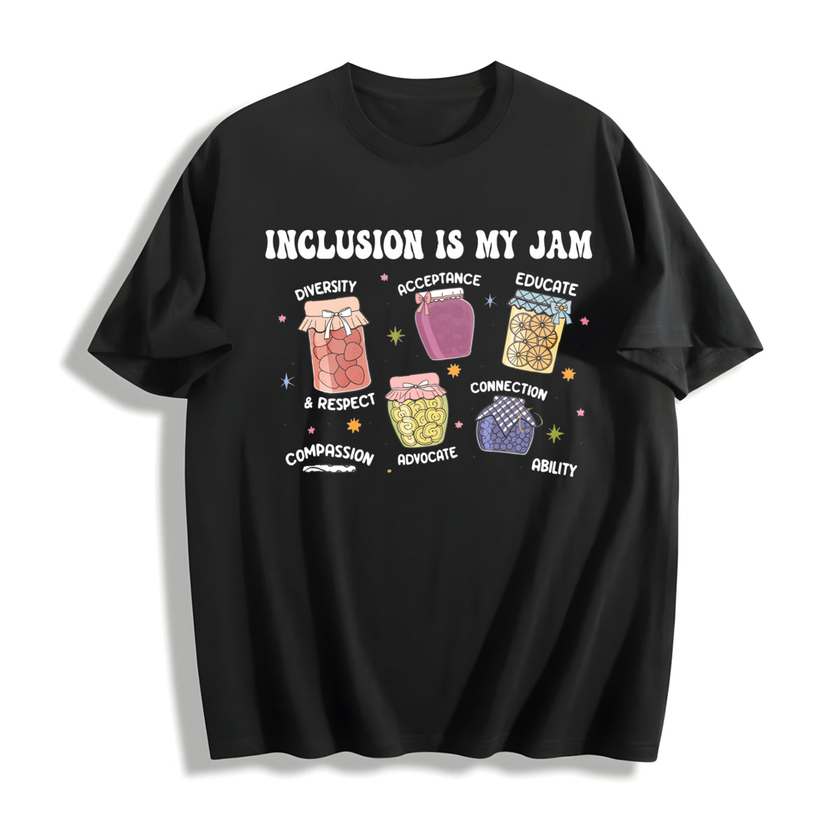 Inclusion Is My Jam Cotton T-Shirt - Black
