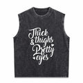 Thighs & Pretty Eyes Men's Washed Tank Top - Black