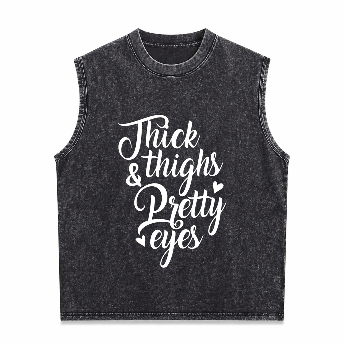 Thighs & Pretty Eyes Men's Washed Tank Top - Black