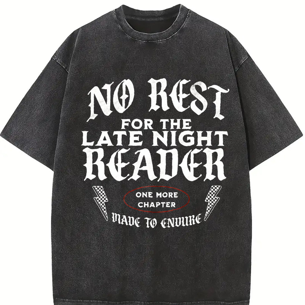 No Rest For The Late Night Reader Tshirt, Bookish Gift, Gift for Book Lover, Gift for Reader Shirt, Gift for Bookworm, One More Chapter Tee