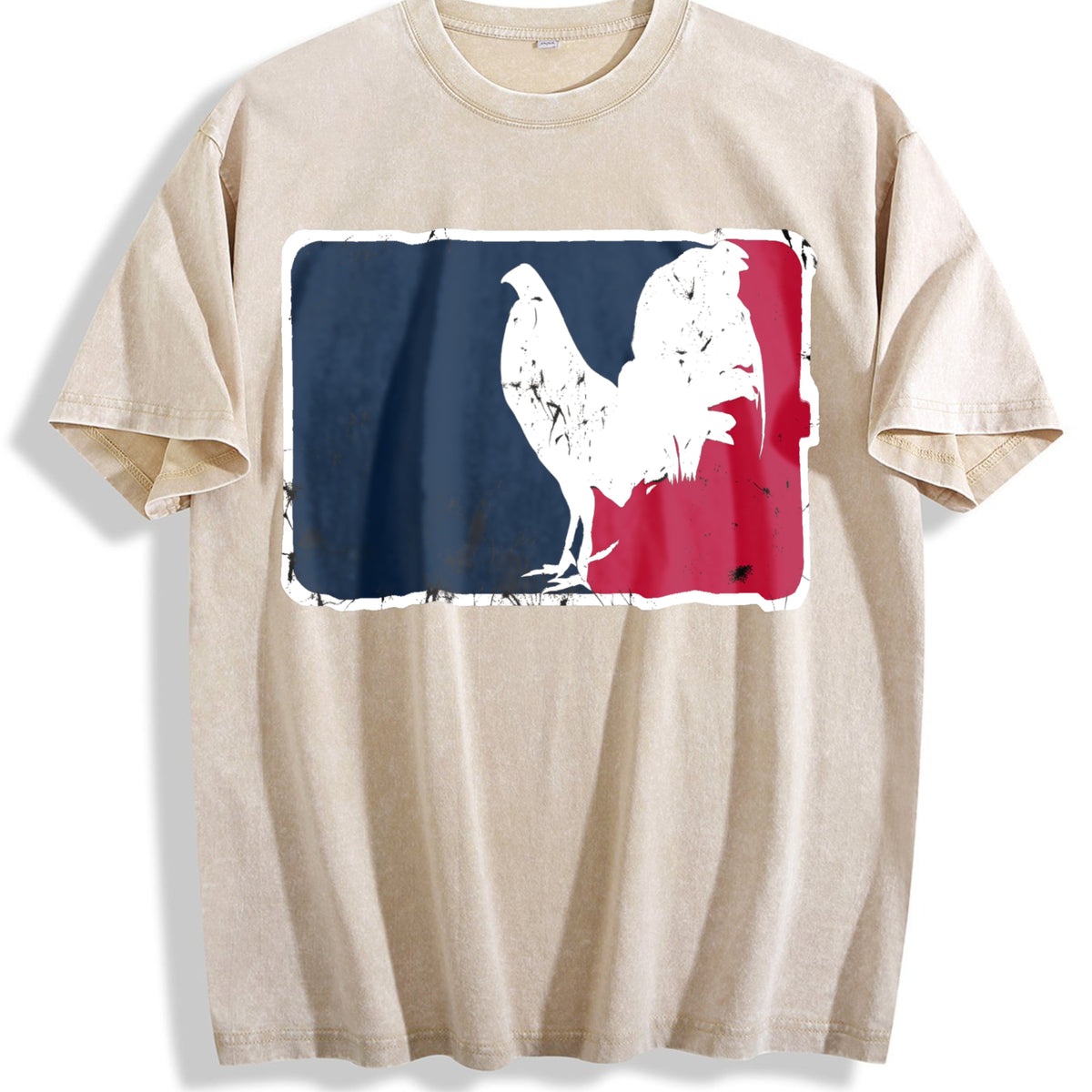 Gamefowl Major League Rooster Vintage Washed T-Shirt - Beige