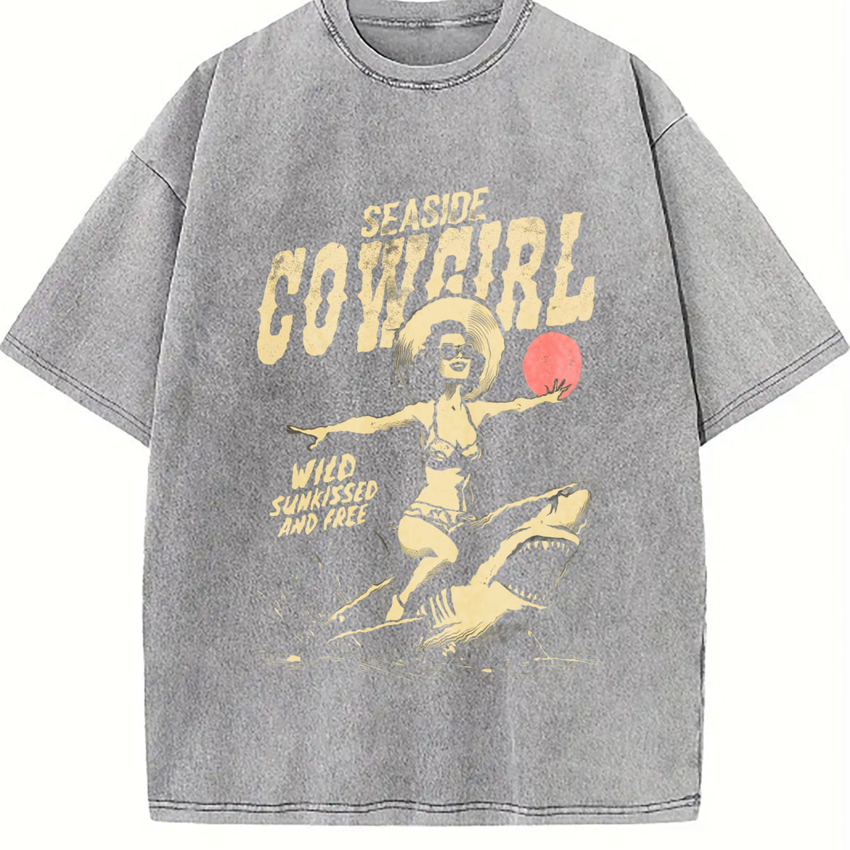 Seaside Cowgirl Vintage Washed T-Shirt - product view
