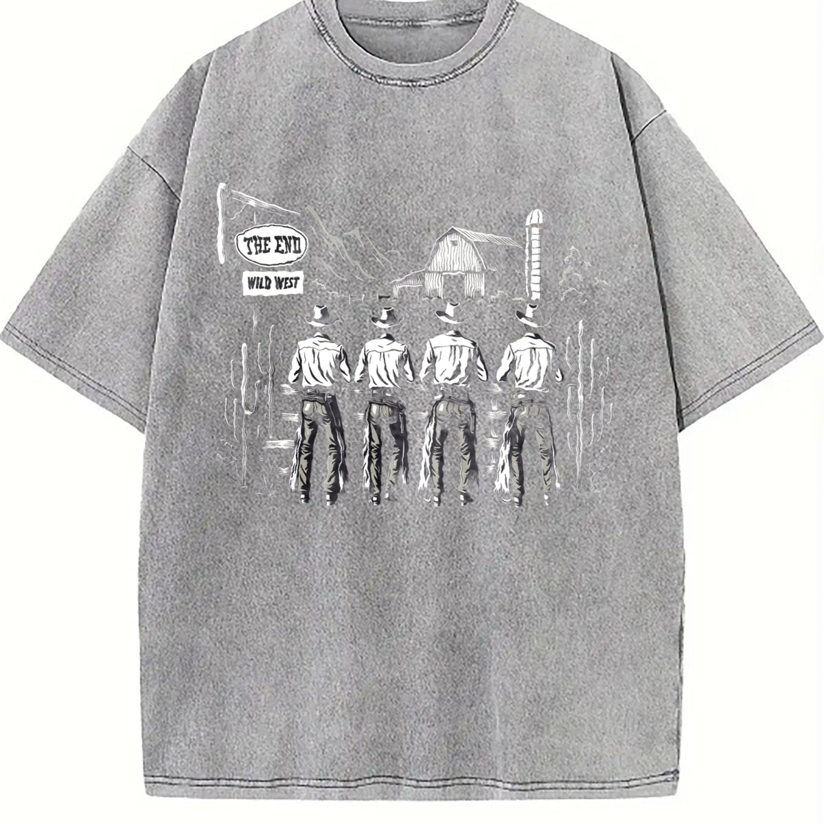 Western Cowboys Vintage Washed T-Shirt - product view