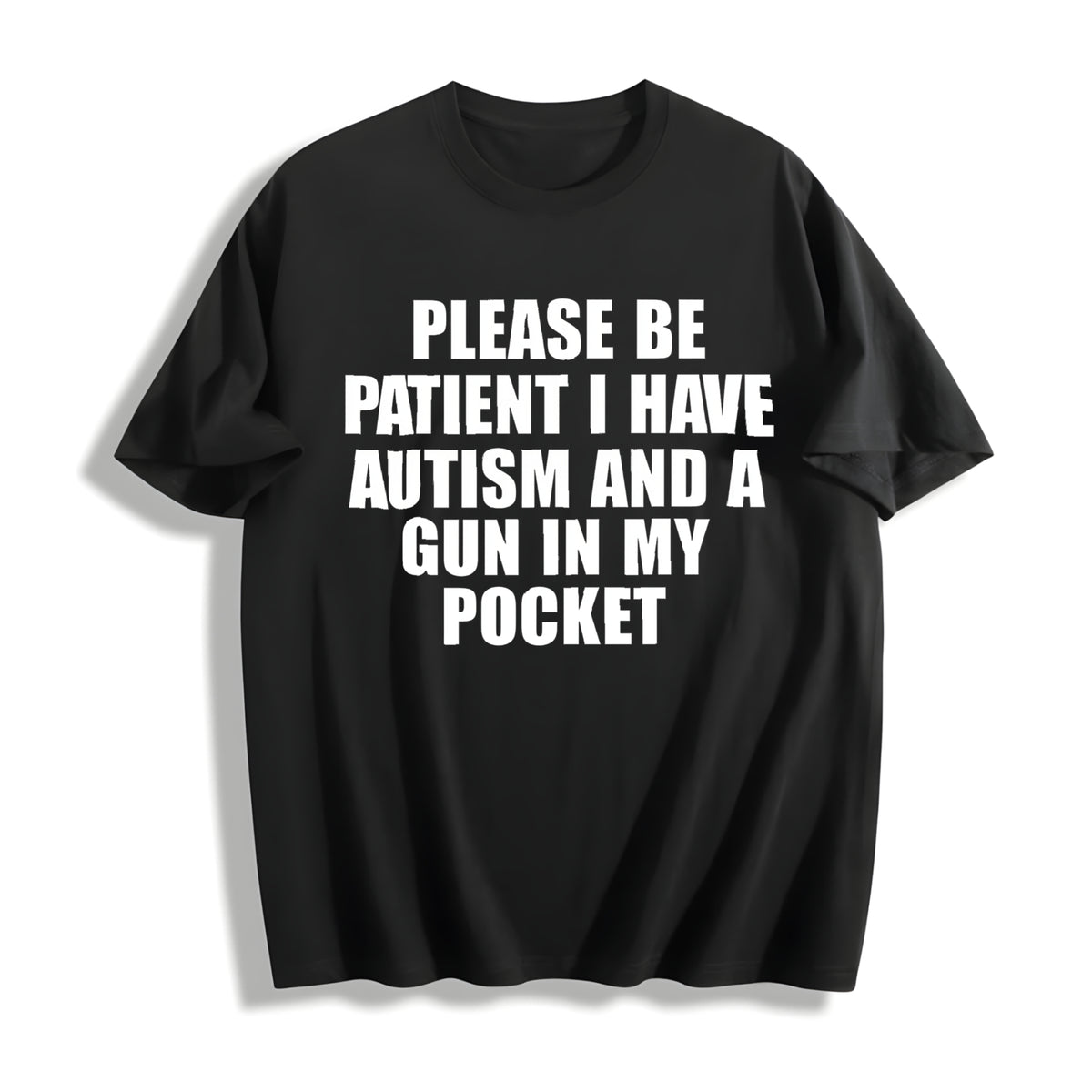 Please Be Patient I Have Autism - Understanding Is Key Cotton T-Shirt - Black
