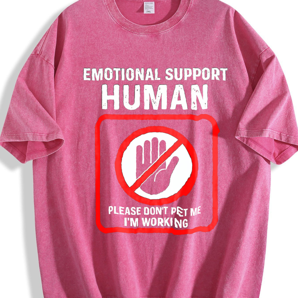 Human Funny Slogan Vintage Washed T-Shirt - product view
