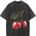 Vintage Cherry Tshirt, Fruit tshirt, Summer Shirt, Food lover gift, Cherry Lover Gift, Retro Cherries Top Womenswear Casual Crewneck